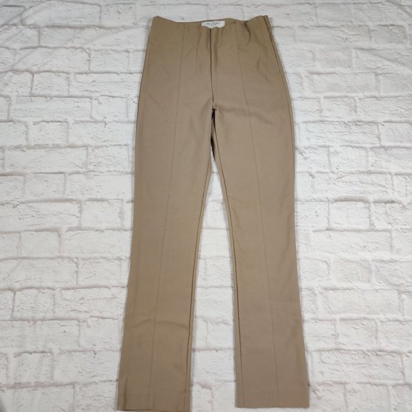 M.M. LaFleur Foster High Rise Dress Slacks Pants Tan Slim Fit Stretch size 4 - Picture 1 of 8